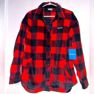 Columbia flannel button up jacket. New with tags